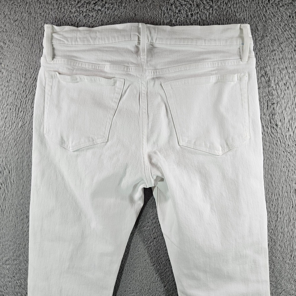 Frame L'Homme Slim Crop Jeans Blanc White Denim Size 30 - Picture 9 of 13